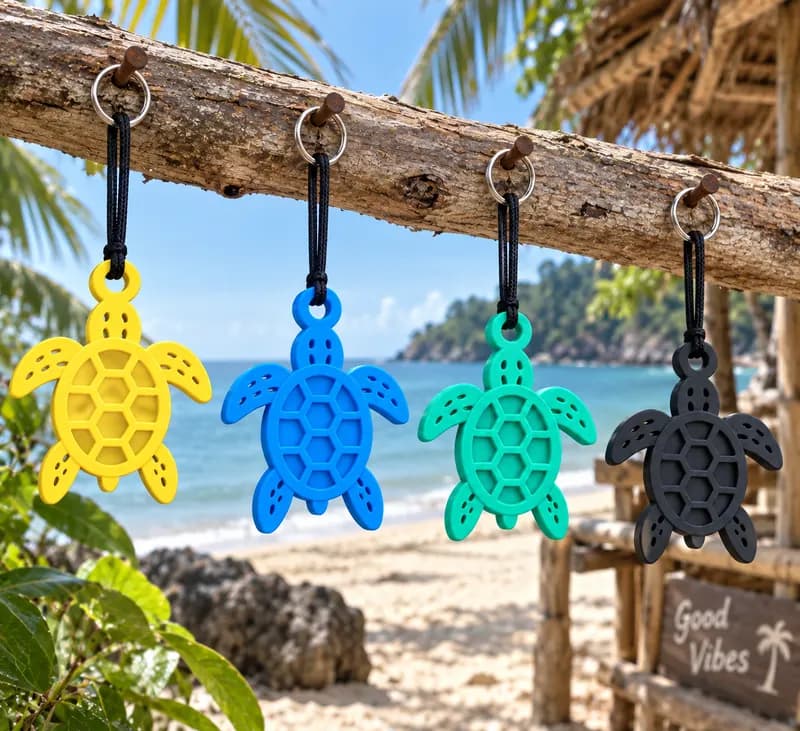 Tropical Treasures keychain collection